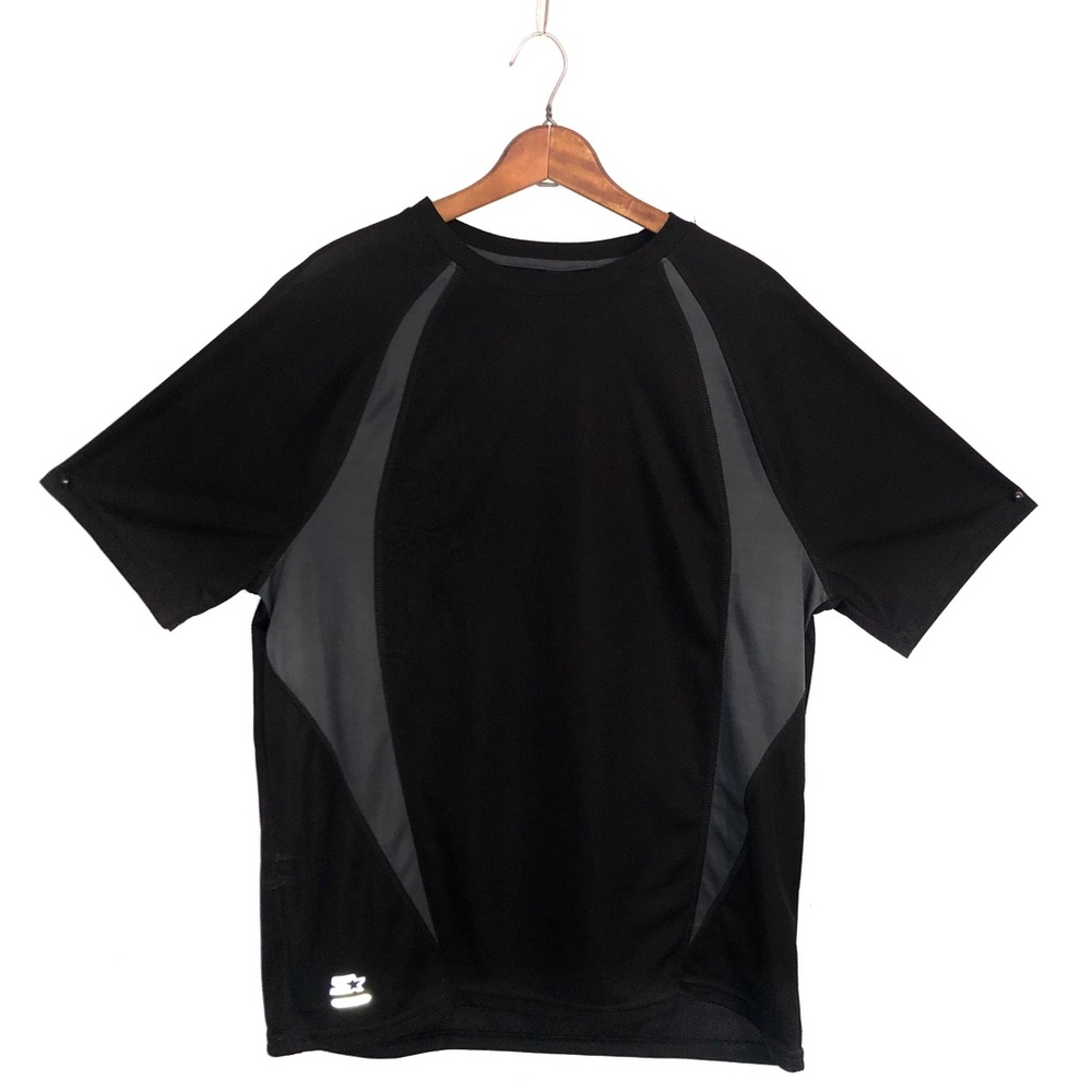 Men’s STARTER Black & Gray Paneled T-Shirt